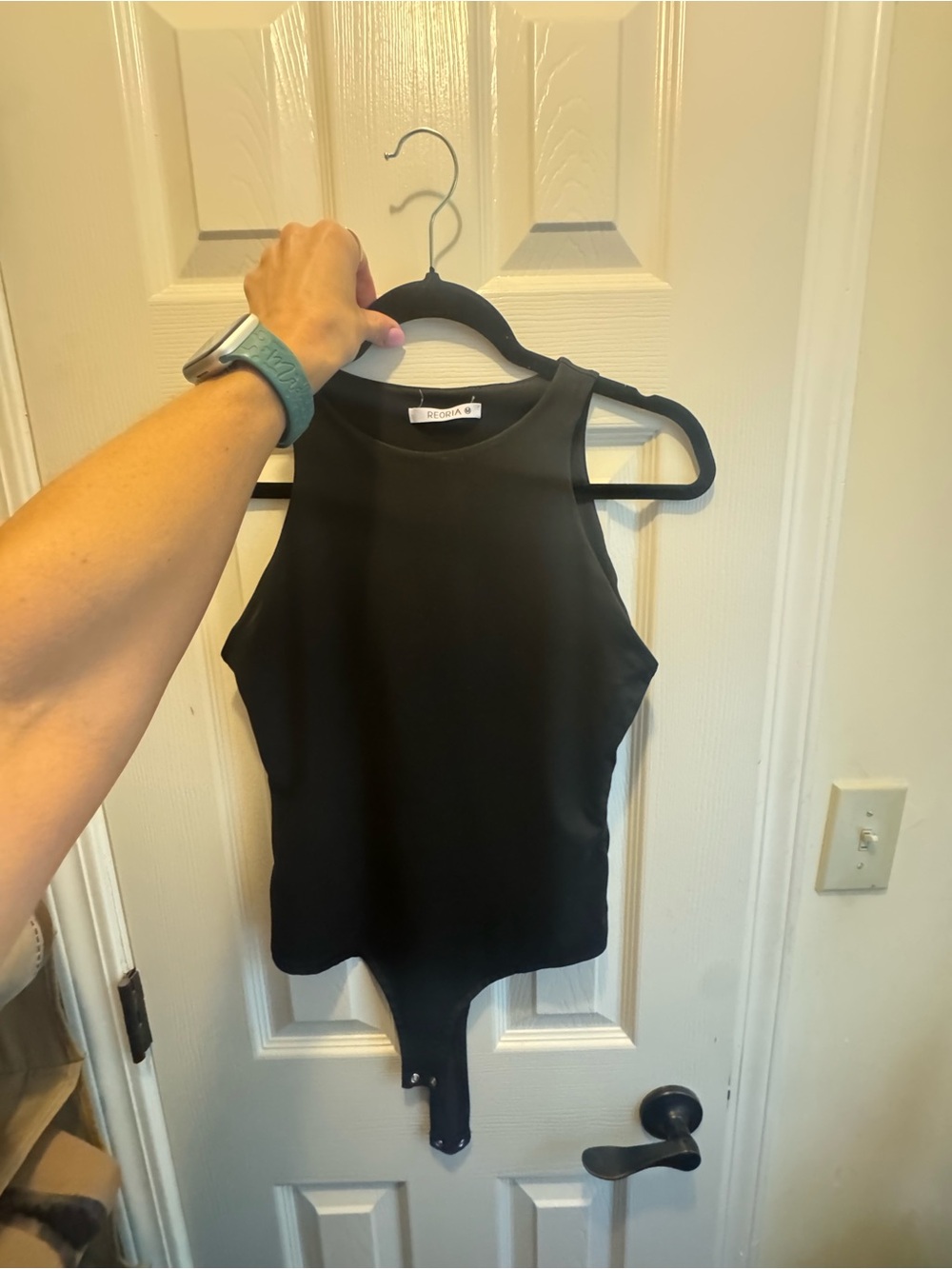 Black Sleeveless Bodysuit Tank Top